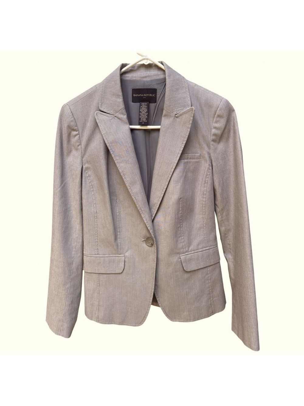 Banana Republic Grey One Button Blazer Size 4